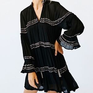 Free People Black Solstice Sequin Mini Dress